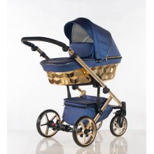 Cubic - kol. Chabrowy - Złoty - 3w1 - Wózek dziecięcy - Kajtex